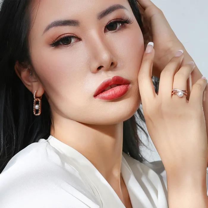 Top Grade Freshwater Pearl Ring WR00201 CONNECT Pearly Lustre Rings