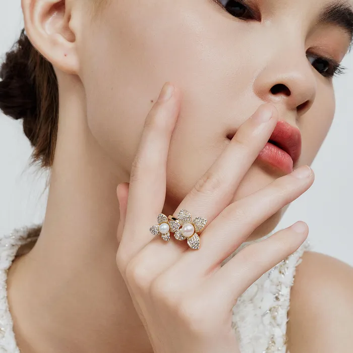 Top Grade Freshwater Pearl Rings WR00307 ORCHID Pearly Lustre Earrings