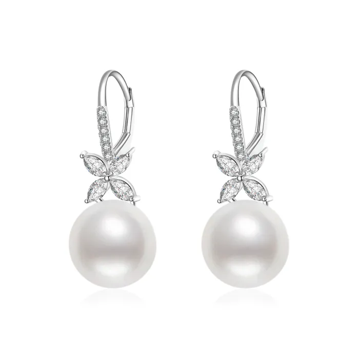 Top Lustre Edison Pearl Earrings WE00900 EVERLEAF Pearly Lustre Earrings