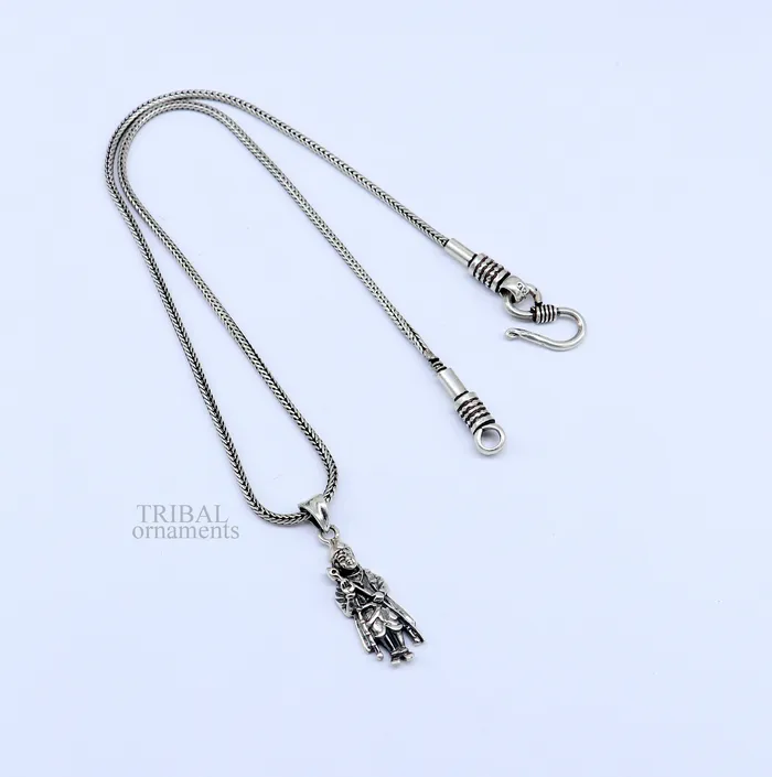TRIBAL ORNAMENTS 925 sterling silver Divine lord murugan KARTHIKEYA pendant excellent vintage designer silver handmade elegant pendant jewelry ssp1635 Necklaces