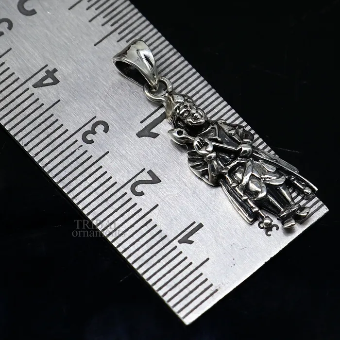 TRIBAL ORNAMENTS 925 sterling silver Divine lord murugan KARTHIKEYA pendant excellent vintage designer silver handmade elegant pendant jewelry ssp1635 Necklaces