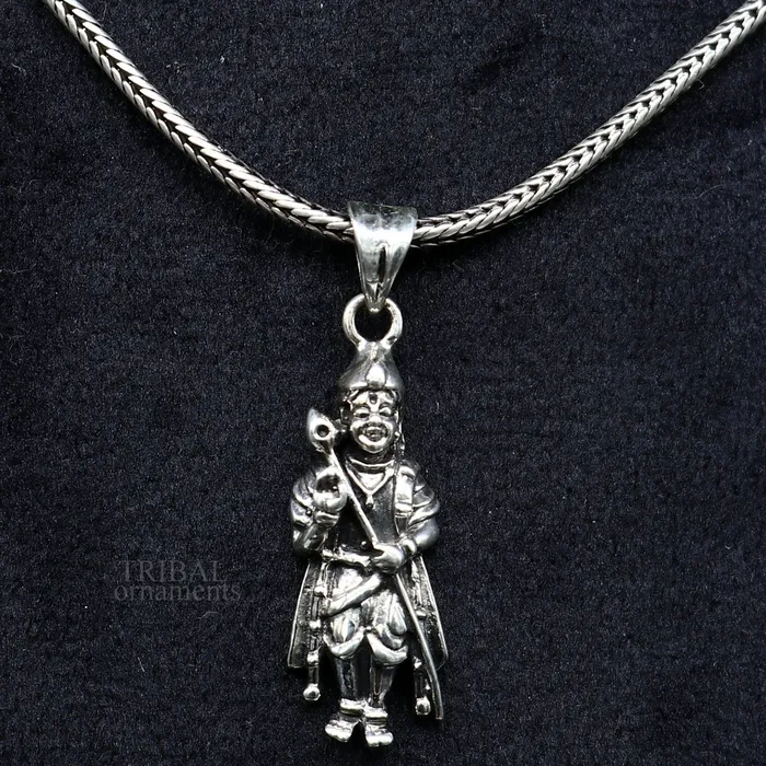 TRIBAL ORNAMENTS 925 sterling silver Divine lord murugan KARTHIKEYA pendant excellent vintage designer silver handmade elegant pendant jewelry ssp1635 Necklaces
