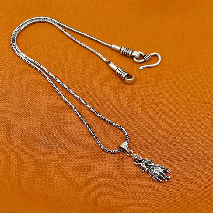 TRIBAL ORNAMENTS 925 sterling silver Divine lord murugan KARTHIKEYA pendant excellent vintage designer silver handmade elegant pendant jewelry ssp1635 Necklaces