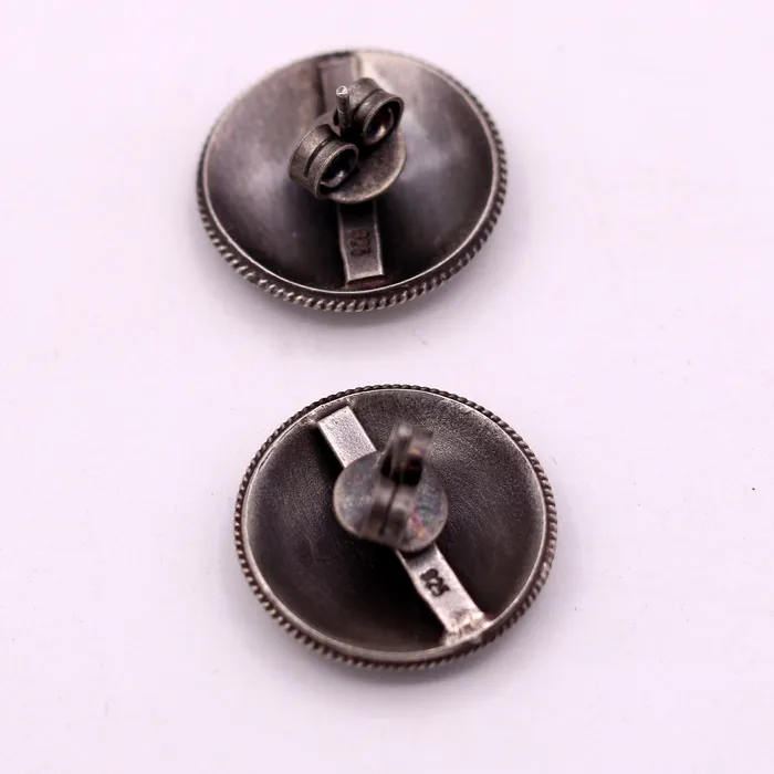 TRIBAL ORNAMENTS 925 sterling silver gorgeous plain stud earring tribal jewelry fabulous gifting stud jewelry oxidized jewelry from india s507 Earrings
