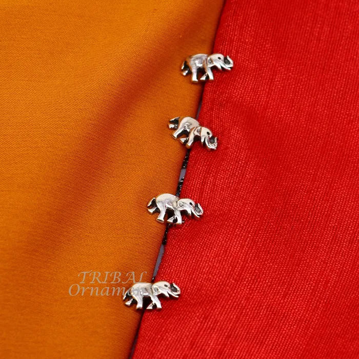 TRIBAL ORNAMENTS 925 Sterling silver handmade amazing unique elephant shape ethnic style design buttons for mens kurta best gifting accessories btn15 Rings TRIBAL ORNAMENTS 925 Sterling silver handmade amazing unique elephant shape ethnic style design buttons for mens kurta best gifting accessories btn15 Rings