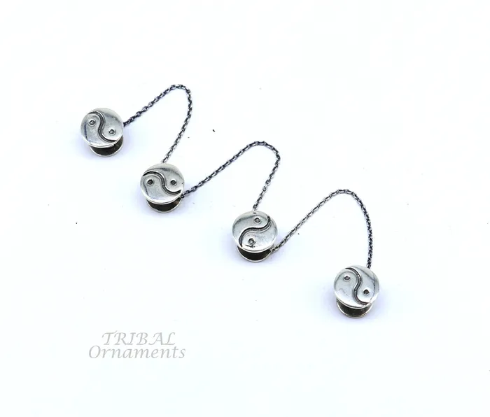 TRIBAL ORNAMENTS 925 Sterling silver handmade amazing unique rond design shape ethnic style design buttons for mens kurta best gifting accessories btn20 Rings