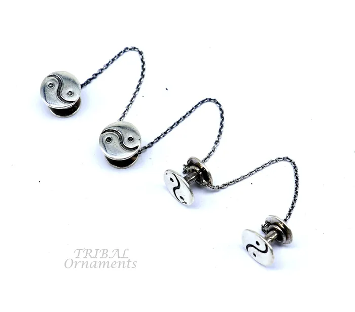 TRIBAL ORNAMENTS 925 Sterling silver handmade amazing unique rond design shape ethnic style design buttons for mens kurta best gifting accessories btn20 Rings