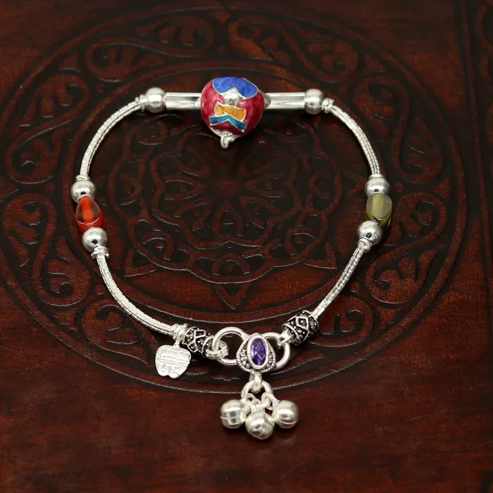 TRIBAL ORNAMENTS Bracelets 75 handmade amazing smiley customized design baby ankle bracelet teenager personalized baby gifting kids anklets jewelry nank198