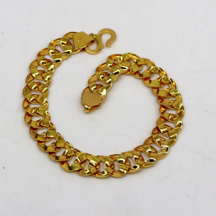 TRIBAL ORNAMENTS Bracelets 8859 22kt yellow gold custom stylish design fabulous flexible link bracelet best gift unisex personalized gold fancy jewelry br44