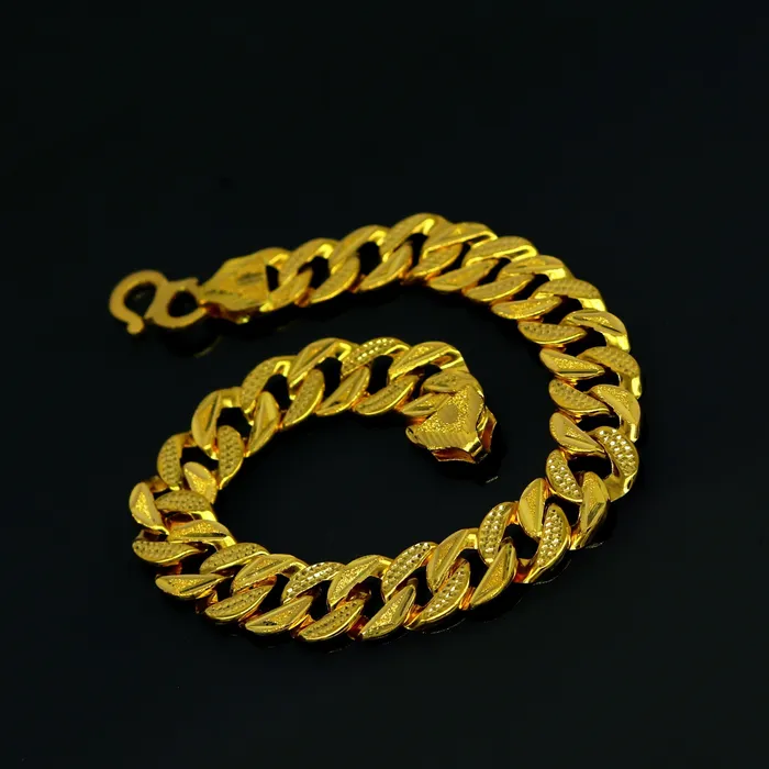 TRIBAL ORNAMENTS Bracelets 8859 22kt yellow gold custom stylish design fabulous flexible link bracelet best gift unisex personalized gold fancy jewelry br44