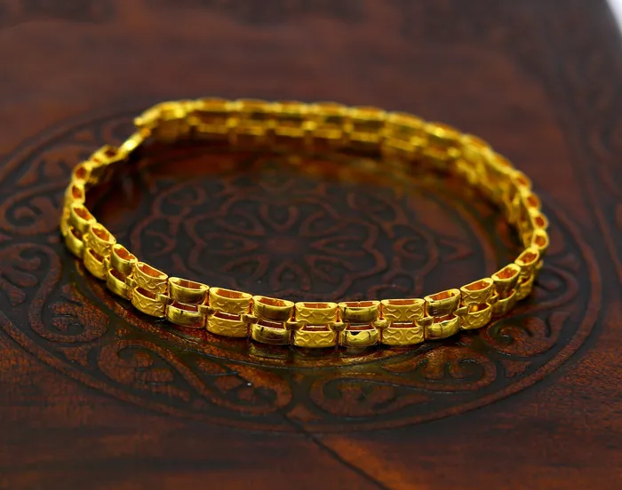 TRIBAL ORNAMENTS Bracelets 8859 22kt yellow gold custom unique stylish design fabulous flexible bracelet best gift unisex personalized gold fancy jewelry br43 TRIBAL ORNAMENTS Bracelets 8859 22kt yellow gold custom unique stylish design fabulous flexible bracelet best gift unisex personalized gold fancy jewelry br43