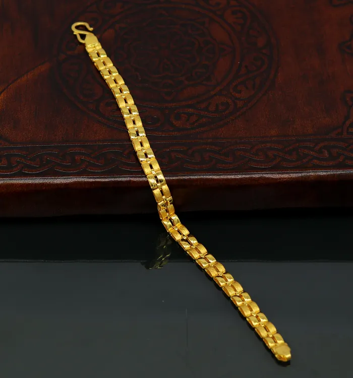 TRIBAL ORNAMENTS Bracelets 8859 22kt yellow gold custom unique stylish design fabulous flexible bracelet best gift unisex personalized gold fancy jewelry br43