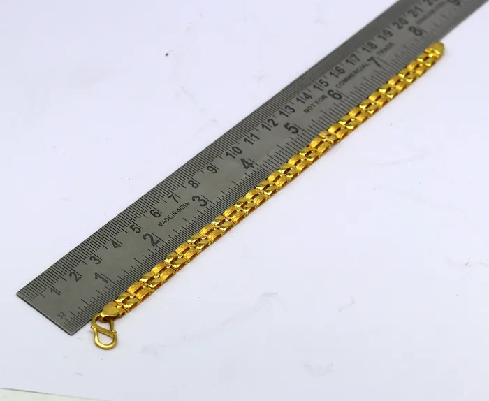 TRIBAL ORNAMENTS Bracelets 8859 22kt yellow gold custom unique stylish design fabulous flexible bracelet best gift unisex personalized gold fancy jewelry br43