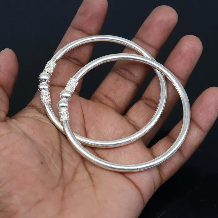 TRIBAL ORNAMENTS Bracelets 925 sterling silver handmade fabulous plain stylish kada bangle bracelet tribal jewelry nsk858 TRIBAL ORNAMENTS Bracelets 925 sterling silver handmade fabulous plain stylish kada bangle bracelet tribal jewelry nsk858
