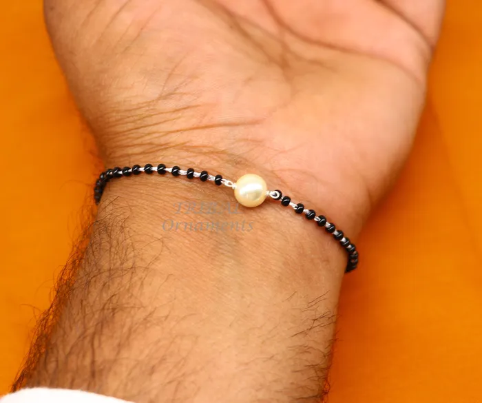 TRIBAL ORNAMENTS Bracelets 925 sterling silver modern cultural black beaded all sizes girls bracelet Combo use bracelet or anklets best Mangalsutra bracelet sbr455 TRIBAL ORNAMENTS Bracelets 925 sterling silver modern cultural black beaded all sizes girls bracelet Combo use bracelet or anklets best Mangalsutra bracelet sbr455