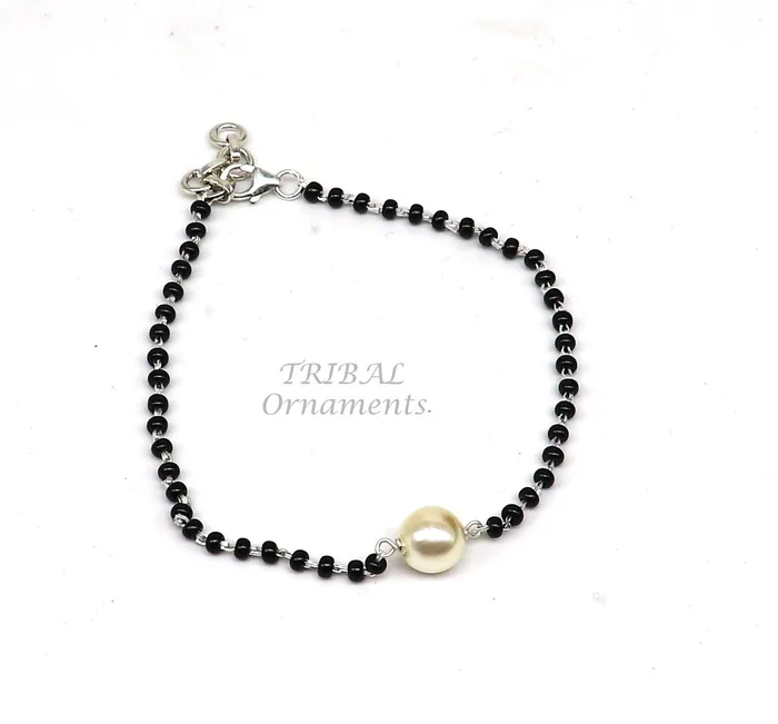 TRIBAL ORNAMENTS Bracelets 925 sterling silver modern cultural black beaded all sizes girls bracelet Combo use bracelet or anklets best Mangalsutra bracelet sbr455 TRIBAL ORNAMENTS Bracelets 925 sterling silver modern cultural black beaded all sizes girls bracelet Combo use bracelet or anklets best Mangalsutra bracelet sbr455