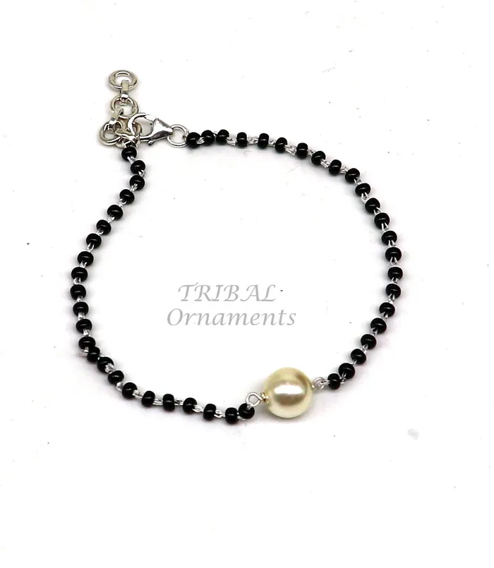 TRIBAL ORNAMENTS Bracelets 925 sterling silver modern cultural black beaded all sizes girls bracelet Combo use bracelet or anklets best Mangalsutra bracelet sbr455 TRIBAL ORNAMENTS Bracelets 925 sterling silver modern cultural black beaded all sizes girls bracelet Combo use bracelet or anklets best Mangalsutra bracelet sbr455
