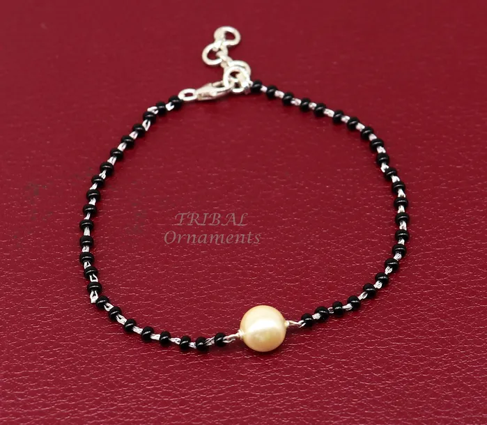 TRIBAL ORNAMENTS Bracelets 925 sterling silver modern cultural black beaded all sizes girls bracelet Combo use bracelet or anklets best Mangalsutra bracelet sbr455 TRIBAL ORNAMENTS Bracelets 925 sterling silver modern cultural black beaded all sizes girls bracelet Combo use bracelet or anklets best Mangalsutra bracelet sbr455