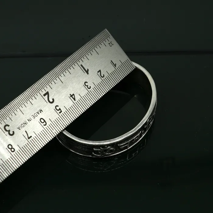 TRIBAL ORNAMENTS Bracelets Authentic 925 sterling silver exclusive design handmade cuff kada bracelet easy to adjust with your wrist pure mantra kada jewelry cuff47