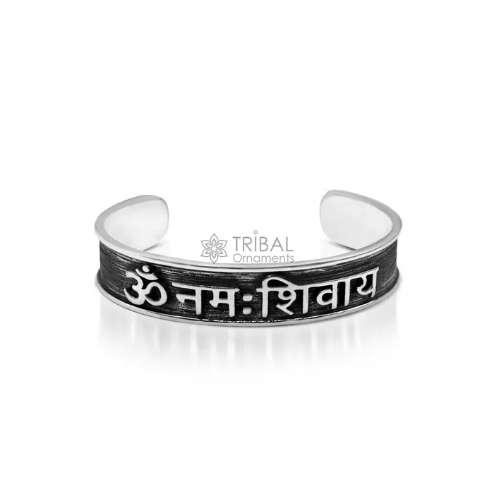 TRIBAL ORNAMENTS Bracelets Authentic 925 sterling silver exclusive design handmade cuff kada bracelet easy to adjust with your wrist pure mantra kada jewelry cuff47