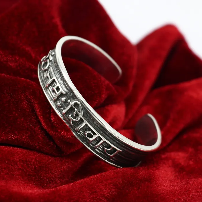 TRIBAL ORNAMENTS Bracelets Authentic 925 sterling silver exclusive design handmade cuff kada bracelet easy to adjust with your wrist pure mantra kada jewelry cuff47