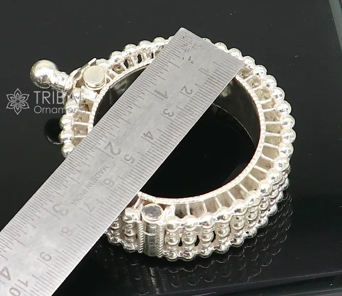 TRIBAL ORNAMENTS Bracelets Indian Traditional cultural design trendy 925 sterling silver handmade cuff kada bracelet amazing vintage design brides bangle cuff185 TRIBAL ORNAMENTS Bracelets Indian Traditional cultural design trendy 925 sterling silver handmade cuff kada bracelet amazing vintage design brides bangle cuff185