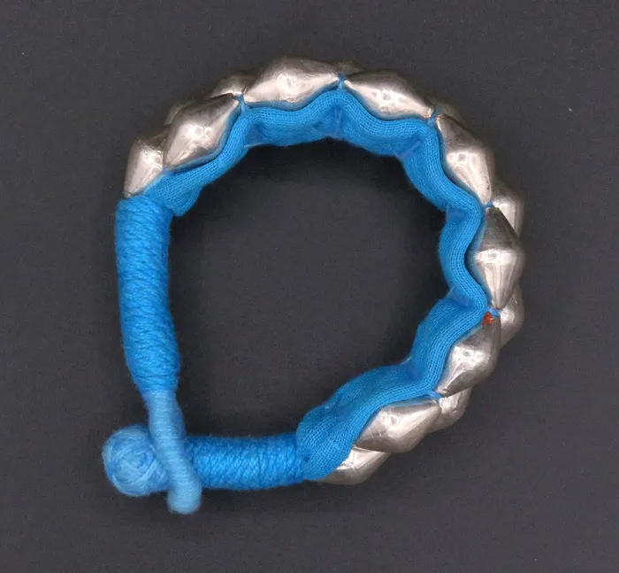 TRIBAL ORNAMENTS Bracelets Traditional design handmade sterling silver beads ball fabulous vintage tribal cuff bracelet from rajasthan india cb01