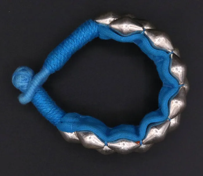 TRIBAL ORNAMENTS Bracelets Traditional design handmade sterling silver beads ball fabulous vintage tribal cuff bracelet from rajasthan india cb01