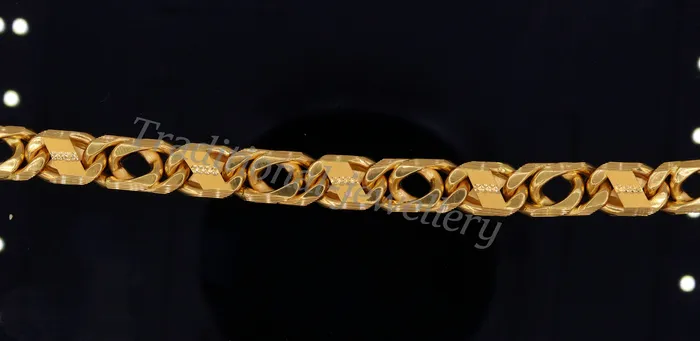 TRIBAL ORNAMENTS Bracelets Traditional navabi chain style 22kt yellow gold handmade fabulous mens bracelet gifting jewelry TRIBAL ORNAMENTS Bracelets Traditional navabi chain style 22kt yellow gold handmade fabulous mens bracelet gifting jewelry