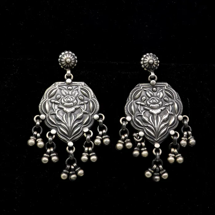 TRIBAL ORNAMENTS Earrings 925 sterling silver ethnic tribal drop dangling earrings s1318 TRIBAL ORNAMENTS Earrings 925 sterling silver ethnic tribal drop dangling earrings s1318