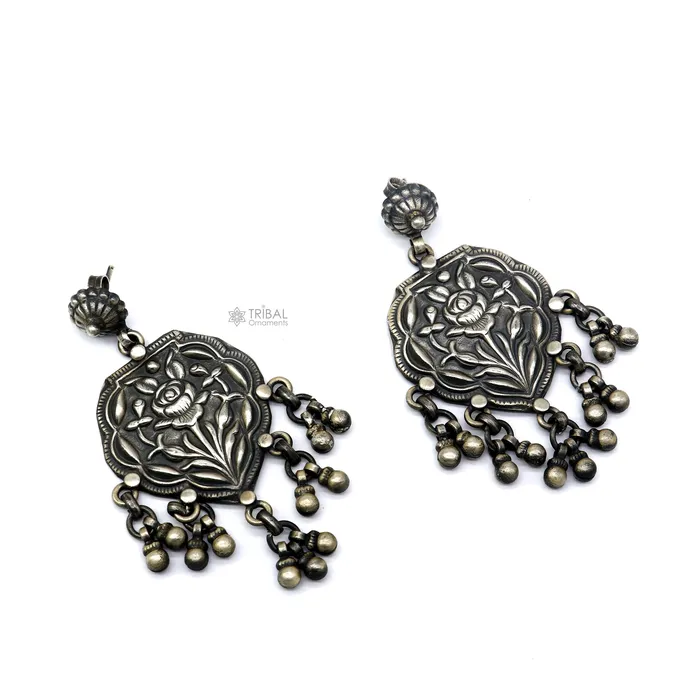 TRIBAL ORNAMENTS Earrings 925 sterling silver ethnic tribal drop dangling earrings s1318 TRIBAL ORNAMENTS Earrings 925 sterling silver ethnic tribal drop dangling earrings s1318