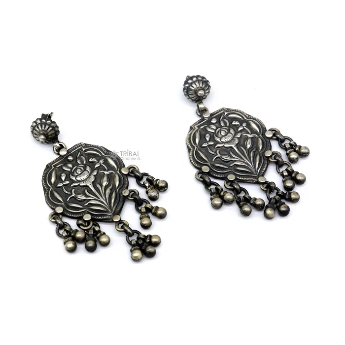 TRIBAL ORNAMENTS Earrings 925 sterling silver ethnic tribal drop dangling earrings s1318 TRIBAL ORNAMENTS Earrings 925 sterling silver ethnic tribal drop dangling earrings s1318