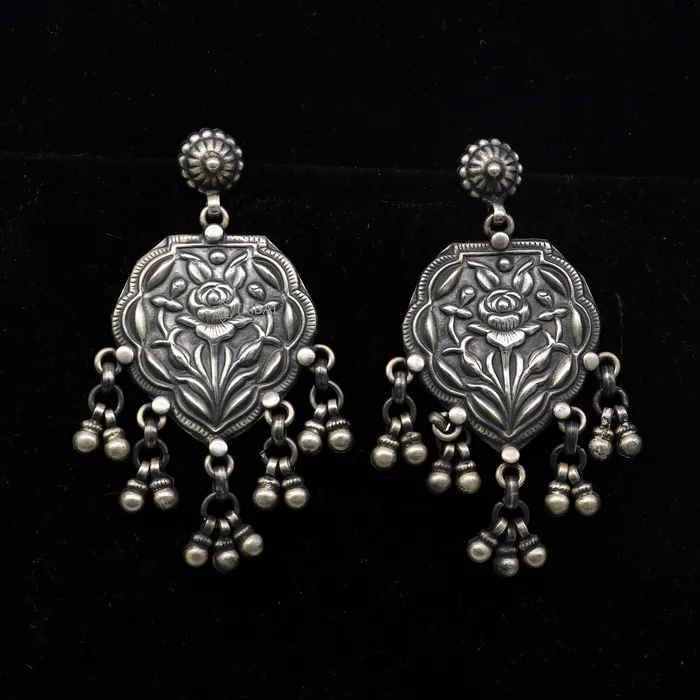 TRIBAL ORNAMENTS Earrings 925 sterling silver ethnic tribal drop dangling earrings s1318 TRIBAL ORNAMENTS Earrings 925 sterling silver ethnic tribal drop dangling earrings s1318
