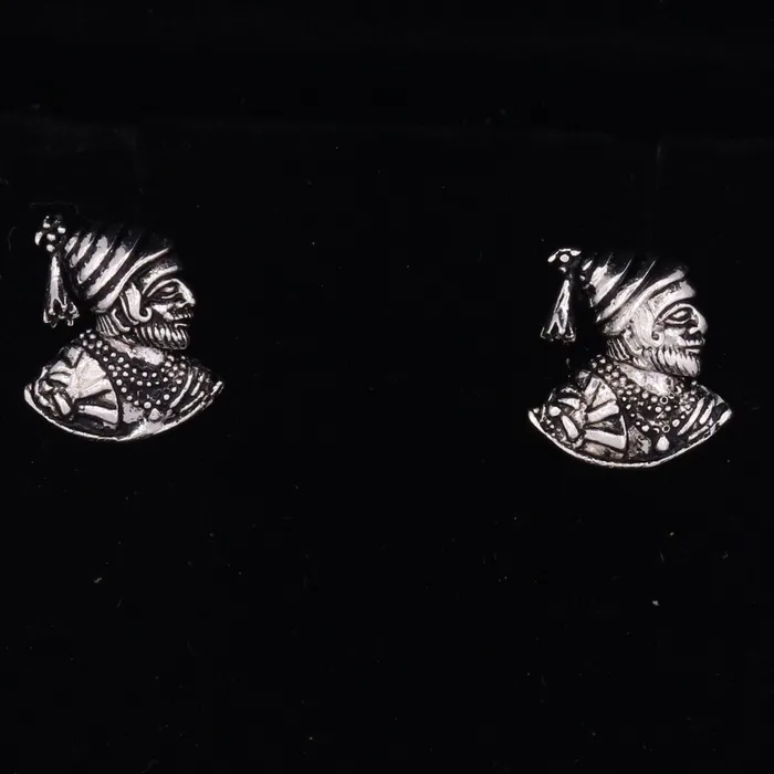 TRIBAL ORNAMENTS Earrings Handmade sterling silver fabulous indian maratha king shivaji design earring tribal style jewelry from Rajasthan India s35 TRIBAL ORNAMENTS Earrings Handmade sterling silver fabulous indian maratha king shivaji design earring tribal style jewelry from Rajasthan India s35