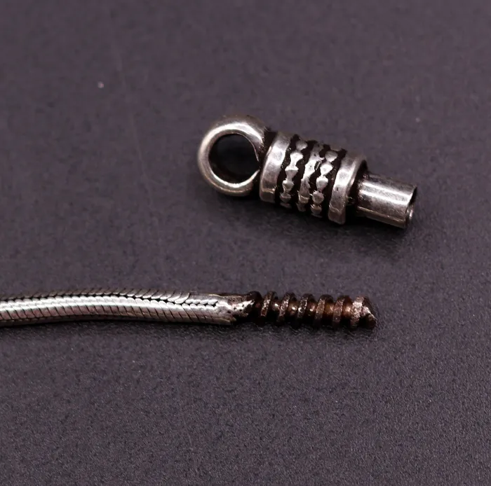 TRIBAL ORNAMENTS Necklaces 16 to 30 long screw chain 925 sterling silver handmade snake chain pendant chain necklace chain oxidized silver chain trendy style