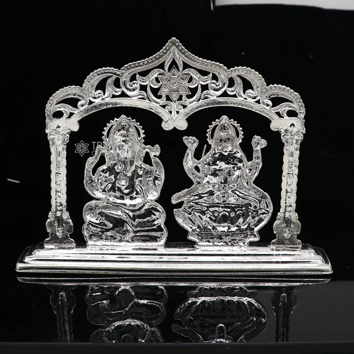 TRIBAL ORNAMENTS Necklaces 35 925 Sterling silver handmade gorgeous Hindu idols Lakshmi and Ganesha statue puja article figurine home dcor Diwali puja gift art661