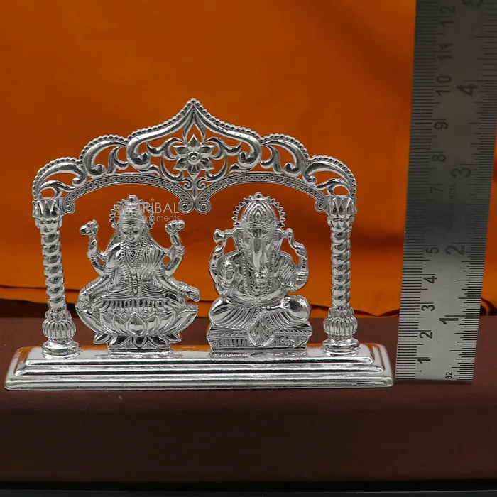 TRIBAL ORNAMENTS Necklaces 35 925 Sterling silver handmade gorgeous Hindu idols Lakshmi and Ganesha statue puja article figurine home dcor Diwali puja gift art661