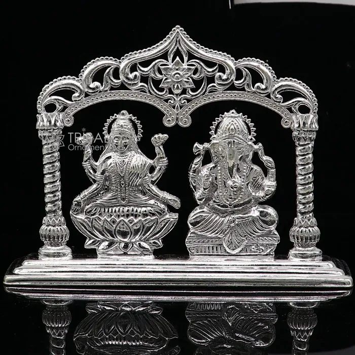 TRIBAL ORNAMENTS Necklaces 35 925 Sterling silver handmade gorgeous Hindu idols Lakshmi and Ganesha statue puja article figurine home dcor Diwali puja gift art661