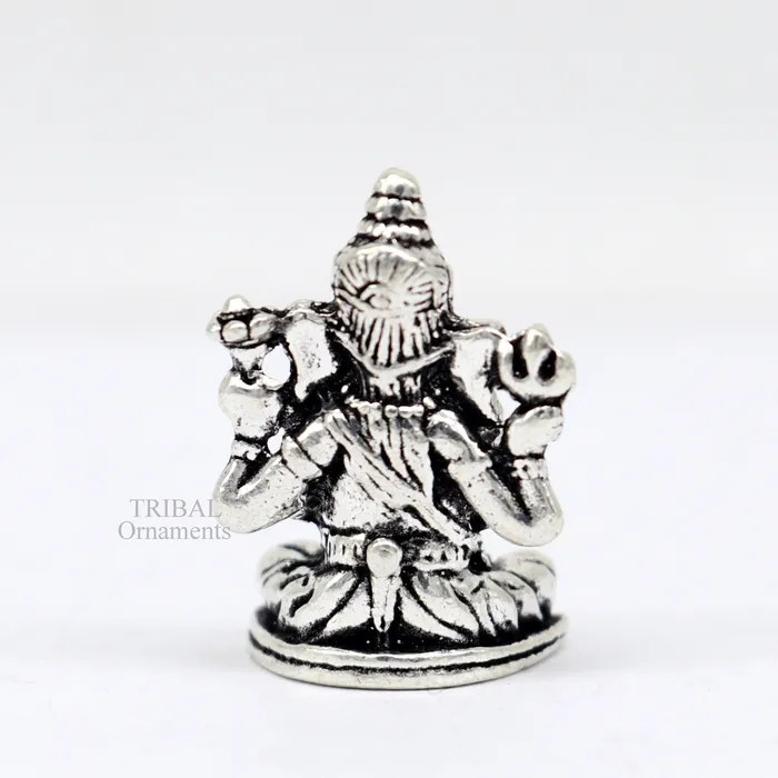 TRIBAL ORNAMENTS Necklaces 925 Sterling silver Divine lord Ganesha statue art best puja figurine for home temple for wealth and prosperity gift art art524