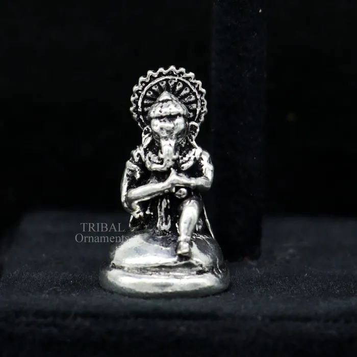 TRIBAL ORNAMENTS Necklaces 925 Sterling silver Divine lord idol Ganesha statue art best puja figurine for home temple for wealth and prosperity gift art art523 TRIBAL ORNAMENTS Necklaces 925 Sterling silver Divine lord idol Ganesha statue art best puja figurine for home temple for wealth and prosperity gift art art523