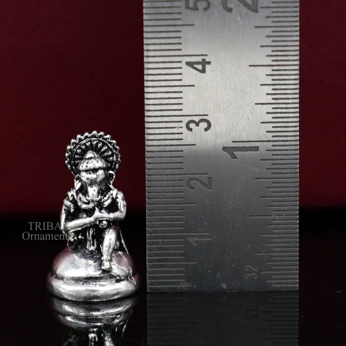 TRIBAL ORNAMENTS Necklaces 925 Sterling silver Divine lord idol Ganesha statue art best puja figurine for home temple for wealth and prosperity gift art art523