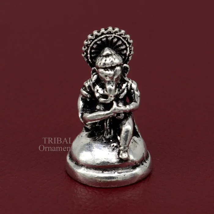 TRIBAL ORNAMENTS Necklaces 925 Sterling silver Divine lord idol Ganesha statue art best puja figurine for home temple for wealth and prosperity gift art art523