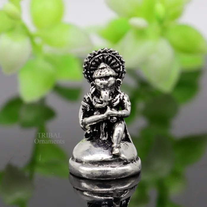TRIBAL ORNAMENTS Necklaces 925 Sterling silver Divine lord idol Ganesha statue art best puja figurine for home temple for wealth and prosperity gift art art523