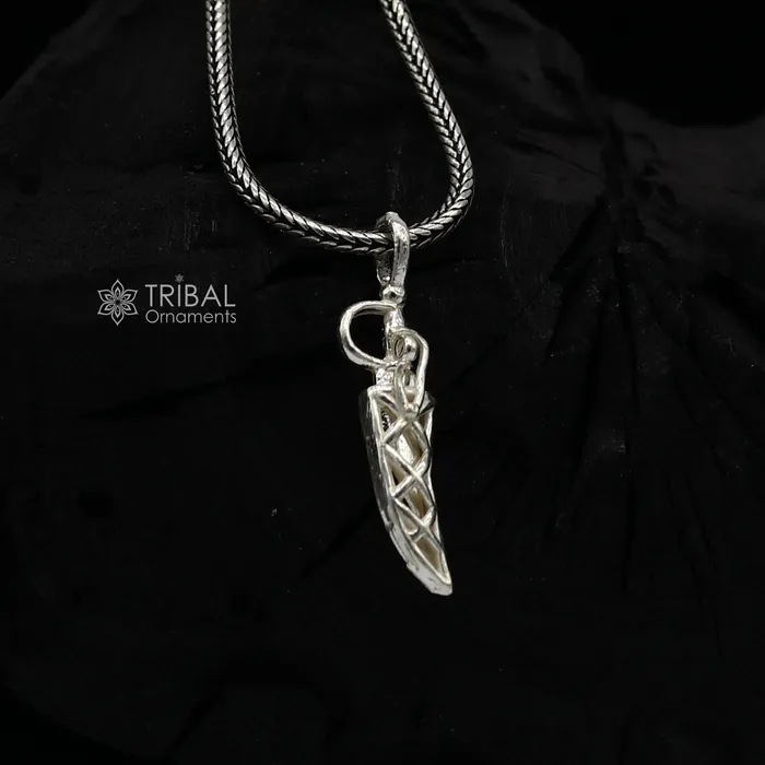 TRIBAL ORNAMENTS Necklaces 925 sterling silver handmade small tiny sword talwar kirpan knife pendant to protect you and kids from negative energy nsp772 TRIBAL ORNAMENTS Necklaces 925 sterling silver handmade small tiny sword talwar kirpan knife pendant to protect you and kids from negative energy nsp772