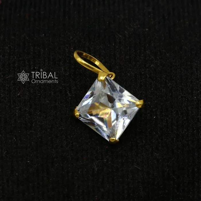 TRIBAL ORNAMENTS Necklaces Fabulous red pink and white color stone Handmade 14kt yellow gold pendant exclusive square shape pendant for daily use jewelry gp32 TRIBAL ORNAMENTS Necklaces Fabulous red pink and white color stone Handmade 14kt yellow gold pendant exclusive square shape pendant for daily use jewelry gp32