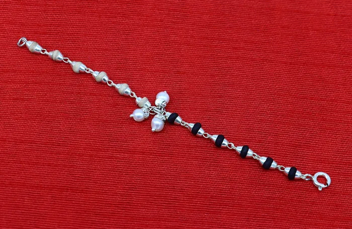 TRIBAL ORNAMENTS Necklaces Handmade basil rosary beaded bracelet or necklace for baby krishna figurine or sculpture best puja tulsi neckace sbr222