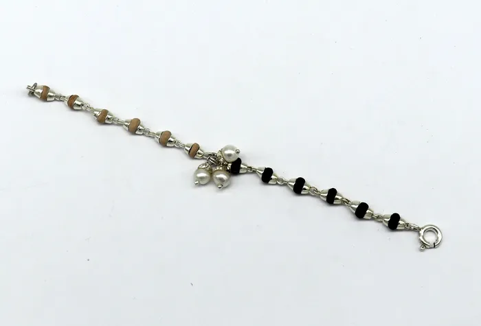 TRIBAL ORNAMENTS Necklaces Handmade basil rosary beaded bracelet or necklace for baby krishna figurine or sculpture best puja tulsi neckace sbr222