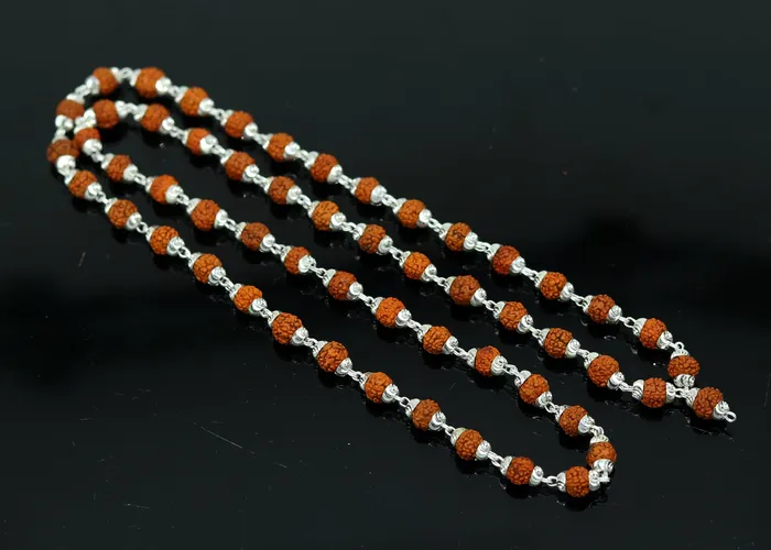 TRIBAL ORNAMENTS Necklaces Handmade Sterling silver gorgeous natural Rudraksh beads 23 long 54 beads japp mala necklace chanting necklace praying mantra ch79 TRIBAL ORNAMENTS Necklaces Handmade Sterling silver gorgeous natural Rudraksh beads 23 long 54 beads japp mala necklace chanting necklace praying mantra ch79