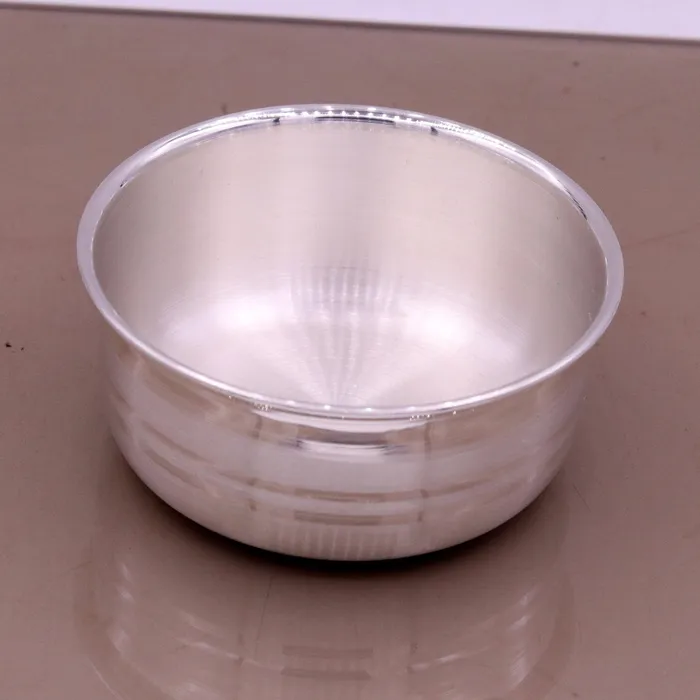 TRIBAL ORNAMENTS Necklaces Plain design handmade 999 solid silver bowl silver vessels silver utensils solid silve baby bowl for medical use for health sv07