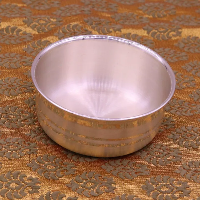 TRIBAL ORNAMENTS Necklaces Plain design handmade 999 solid silver bowl silver vessels silver utensils solid silve baby bowl for medical use for health sv07